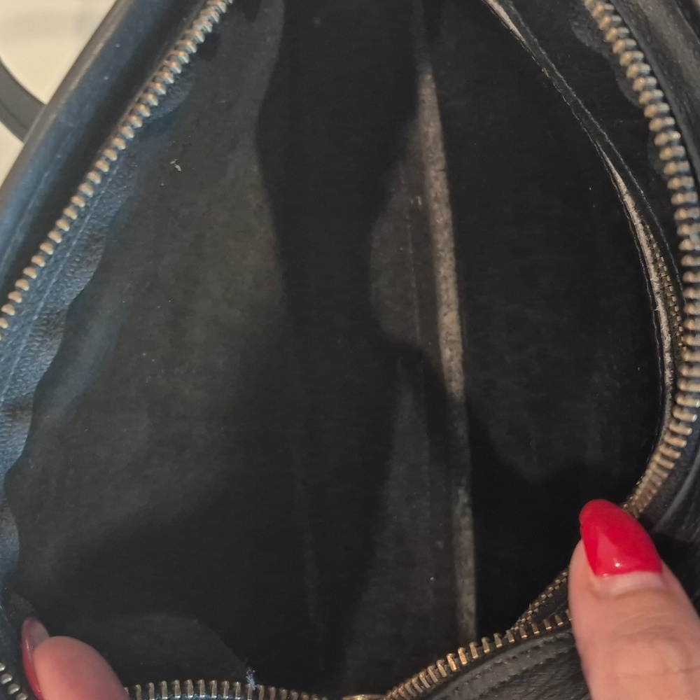 Vintage Laura Ashey Leather Black Crossbody Bag - Picture 12 of 16